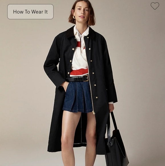 J. Crew Jackets & Blazers - J Crew Long Barn Jacket in Waxed Cotton Twill XL  Coat $358 Retail NWT